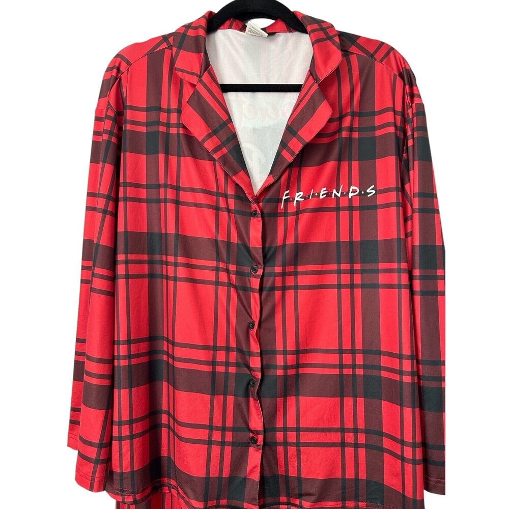 Friends the Television Series Together Is Better Pajama Lounge Set Red Black 0XL - Picture 2 of 16
